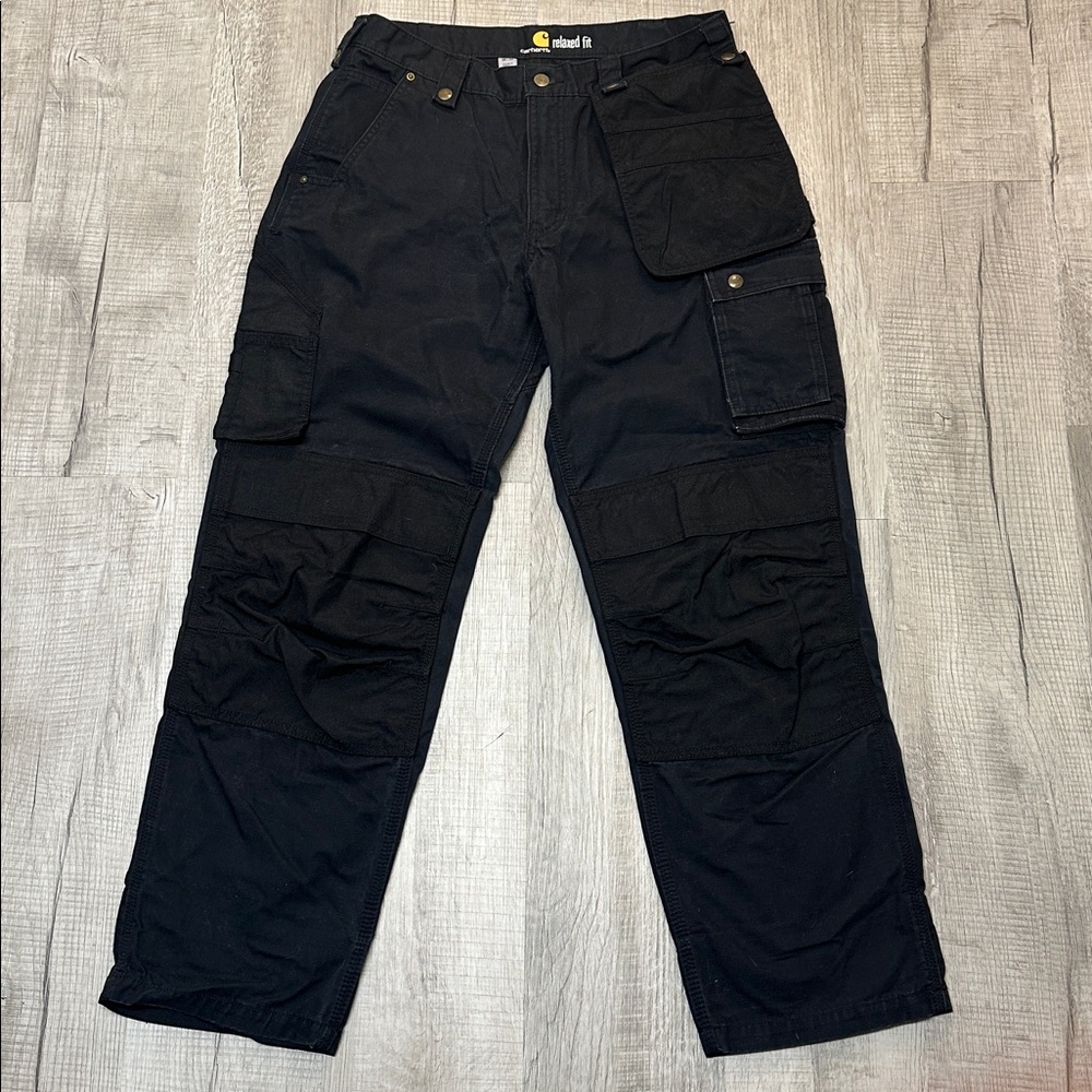 Carhartt Relaxed Fit Canvas and Ripstop Double Knee Pants 36 x 32 tool pouch